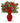 Winter Wonderland bouquet of red flowers in red vase