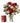 Christmas bouquet with red gerbera daisies and card