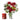 Christmas bouquet with red gerbera daisies and card
