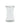 Clear glass vase on white background