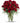 Bouquet of red roses in a vase.