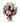 Holiday floral arrangement with red roses and white lilies