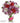 Bouquet of colorful flowers in vase.